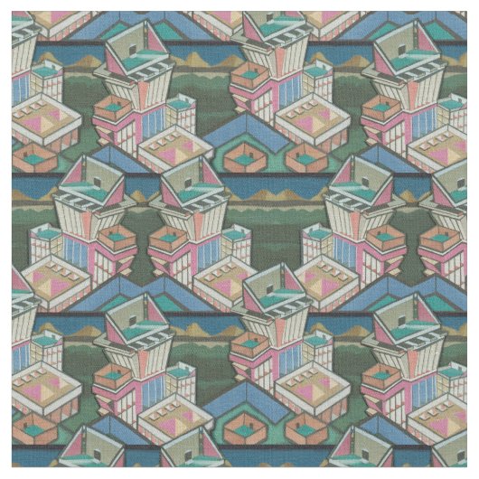 Tissu Licorice alltrie collage 3D en daim (Fermer)