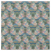 Tissu Licorice alltrie collage 3D en daim (Échantillon)