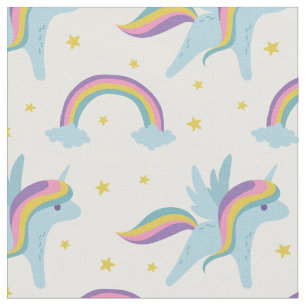 Tissu Licorne féerique mignonne + arrière - plan de