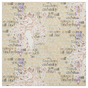 Tissu Licorne héraldique effrénée