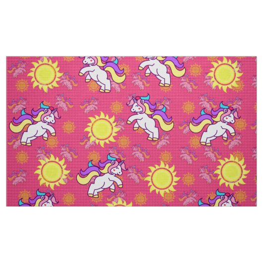 Tissu Licorne Rose (Fat Quarter)
