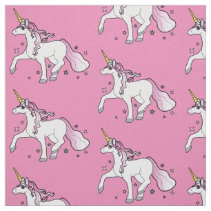 Tissu Licorne trottant par des étoiles