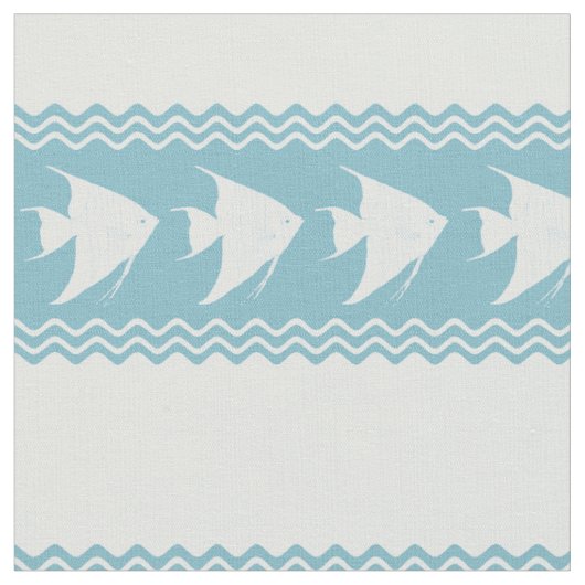 Tissu Light Blue Coastal Angelfish Stripes (Fermer)