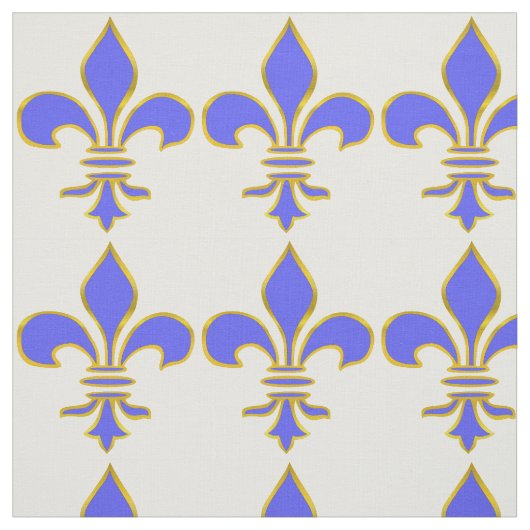 Tissu Light-blue Fleur de Lis Pattern (Échantillon)