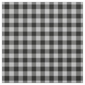 Tissu Light Grey & Black Plaid Gingham (Échantillon)