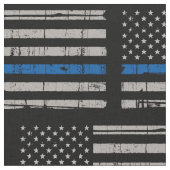 Tissu Ligne bleue mince de la police (Fermer)