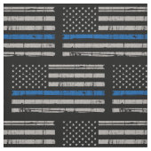 Tissu Ligne bleue mince de la police (Échantillon)