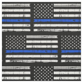 Tissu Ligne Bleue Mince Drapeau Police Application Fabri (Échantillon)
