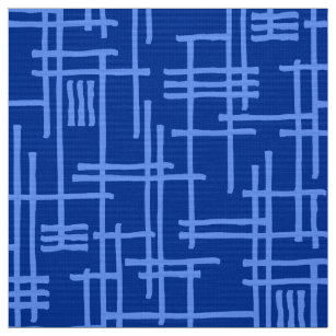 Tissu Lignes Abstraites 120923 - Bébé bleu sur bleu mari
