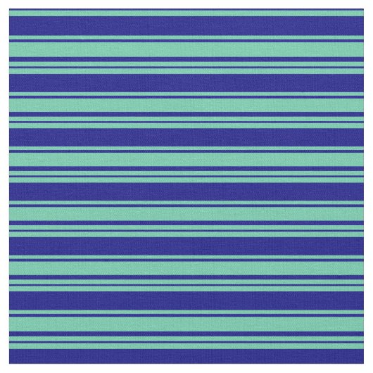 Tissu Lignes aquamarines et bleues (Fermer)