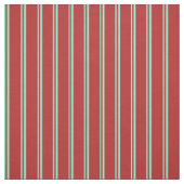 Tissu Lignes aquamarines et rouges (Échantillon)