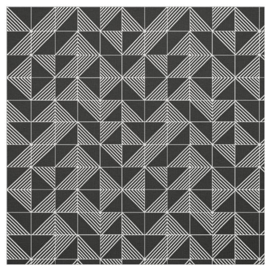 Tissu Lignes Art Déco Noir (Échantillon)