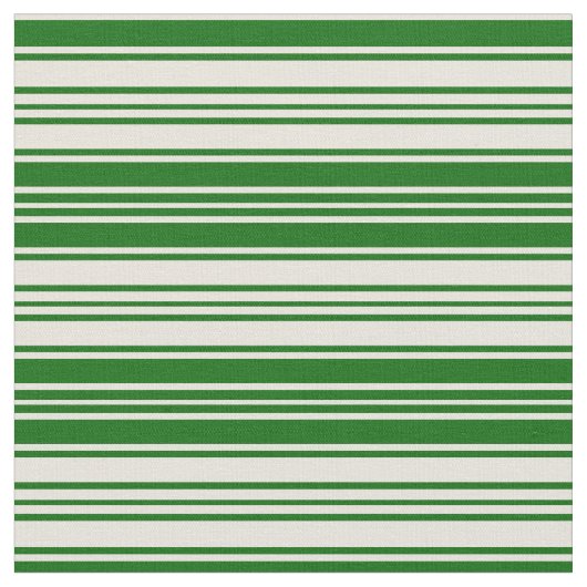 Tissu Lignes beige et vert foncé (Fermer)