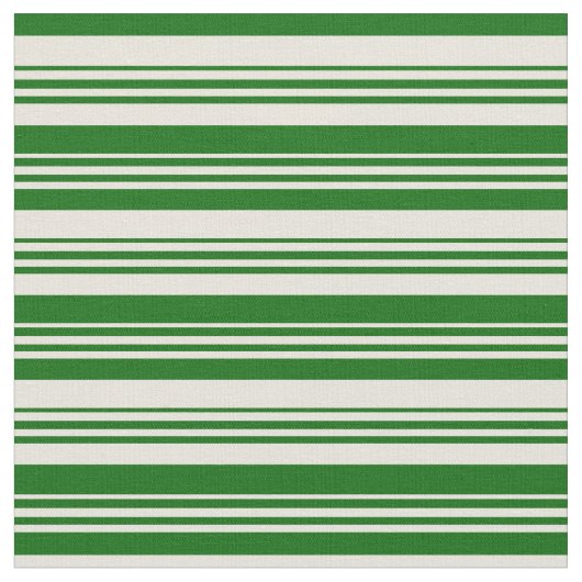 Tissu Lignes beige et vert foncé (Fermer)