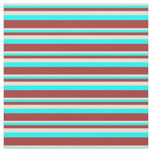 Tissu Lignes beiges, aqua et Brown (Fermer)