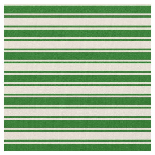 Tissu Lignes Bisque et Vert foncé (Fermer)