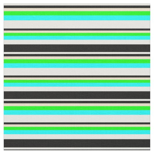 Tissu Lignes blanches, noires, bronzées, citron vert et (Fermer)