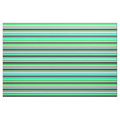 Tissu Lignes blanches, noires, bronzées, citron vert et (Fat Quarter)