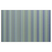 Tissu Lignes blanches, vert clair, bleu et noir (Yard)