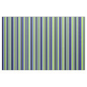 Tissu Lignes blanches, vert clair, bleu et noir (Fat Quarter)