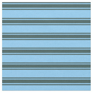 Tissu Lignes bleu ciel clair et gris ardoise foncé