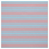 Tissu Lignes bleu ciel et corail clair (Échantillon)