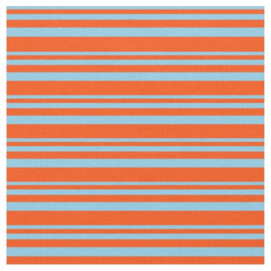 Tissu Lignes bleu ciel et rouge (Fermer)