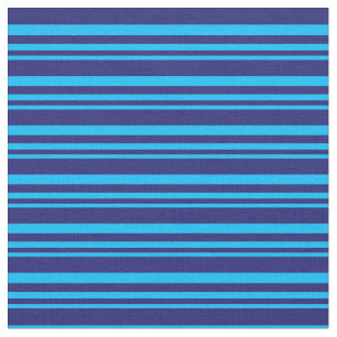 Tissu Lignes bleu ciel profond et bleu nuit