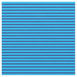 Tissu Lignes bleu ciel profond et bleu nuit