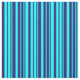 Tissu Lignes bleu cyan et nuit