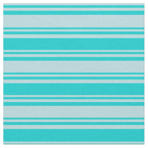 Tissu Lignes bleu en poudre et bleu foncé turquoise