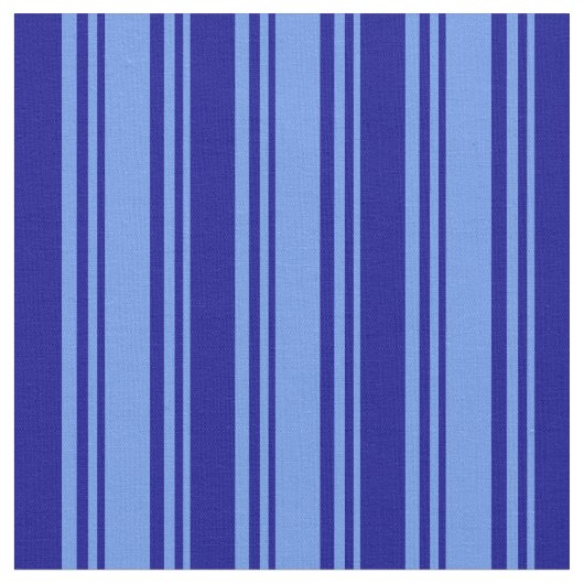 Tissu Lignes bleu fleur et bleu foncé (Fermer)