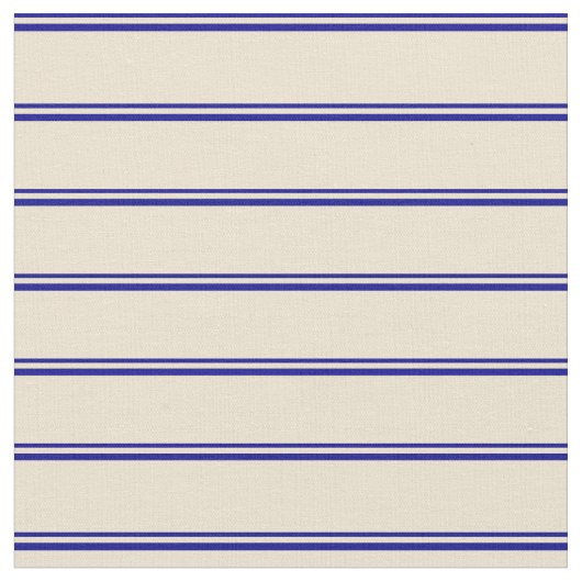 Tissu Lignes bleu foncé et beige (Fermer)