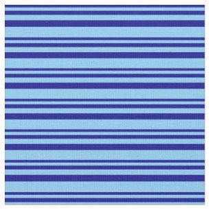 Tissu Lignes bleu foncé et bleu ciel clair