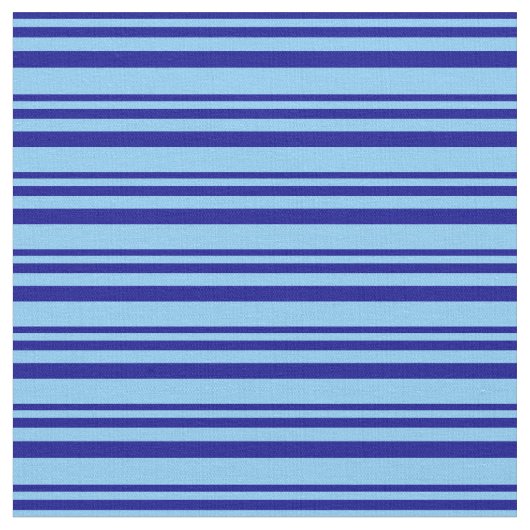 Tissu Lignes bleu foncé et bleu ciel clair (Fermer)