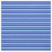 Tissu Lignes bleu foncé et bleu ciel clair (Échantillon)