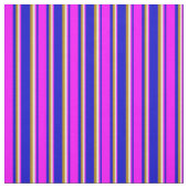 Tissu Lignes bleu, Fuchsia, beige et or foncé (Échantillon)