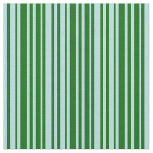Tissu Lignes bleu poudre et vert foncé