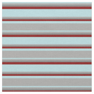 Tissu Lignes bleu poudre, gris foncé, gris et marron