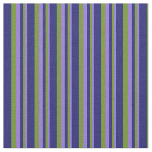 Tissu Lignes bleu pourpre, vert et nuit