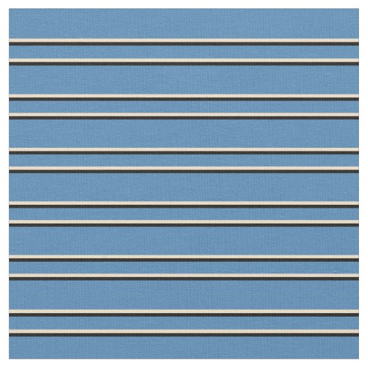 Tissu Lignes bleues, bronzées et noires (Fermer)