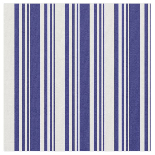 Tissu Lignes bleues et blanches de minuit (Fermer)