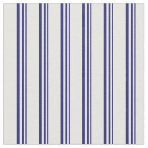 Tissu Lignes bleues et blanches de minuit