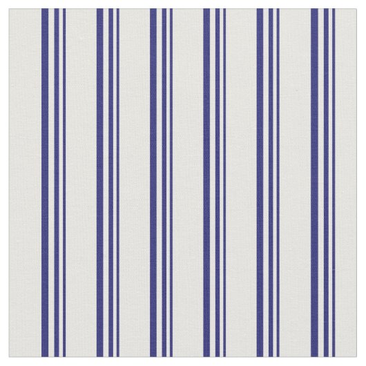 Tissu Lignes bleues et blanches de minuit (Fermer)