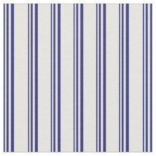 Tissu Lignes bleues et blanches de minuit
