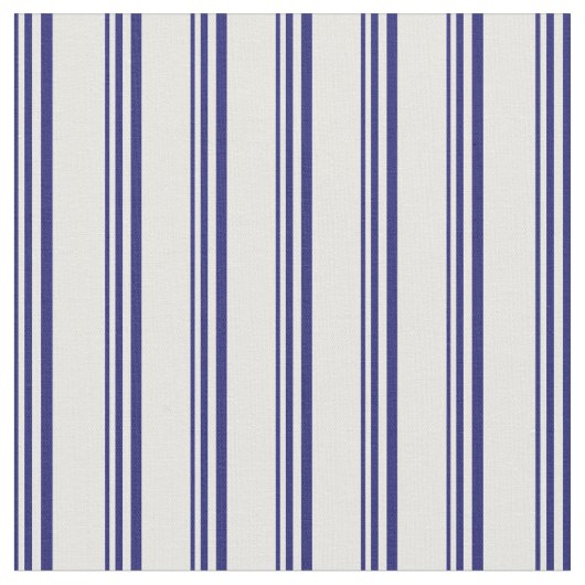 Tissu Lignes bleues et blanches de minuit (Fermer)