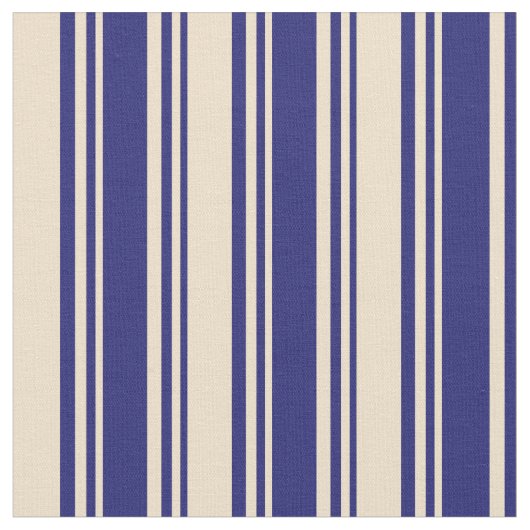 Tissu Lignes bleues et bronzées de minuit (Fermer)