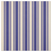 Tissu Lignes bleues et bronzées de minuit (Échantillon)