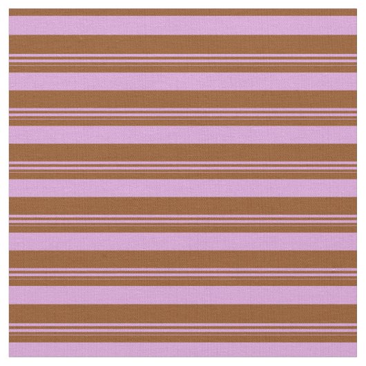 Tissu Lignes Brown et de couleur prune (Fermer)