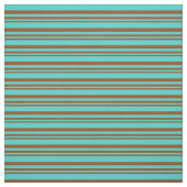 Tissu Lignes Brown et turquoise (Échantillon)